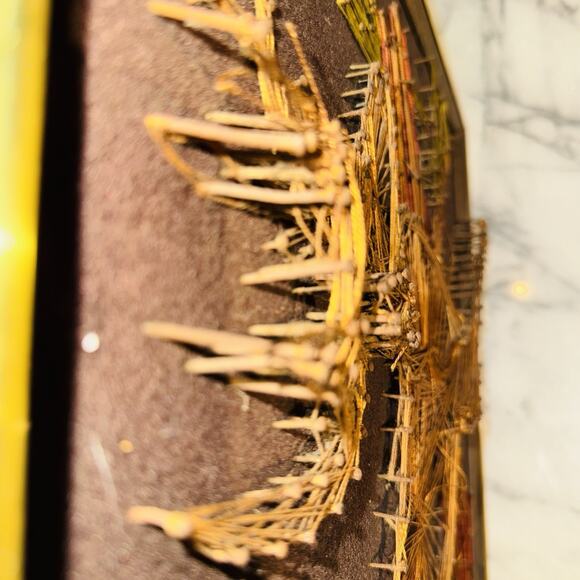 Vintage Nail String Deer Art Fawn Doe 19" Whimsy Farm Boho Cottage Countryside - Picture 10 of 12